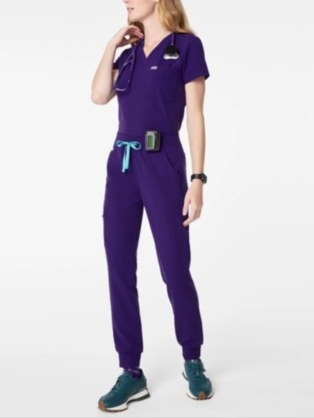 FIGS Purple Zamora Jogger Scrubs Set Size Small